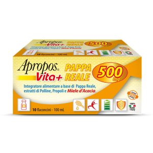 Apropos Vita+ Pappa Reale 500 mg 10 Flaconcini - Integratore Alimentare