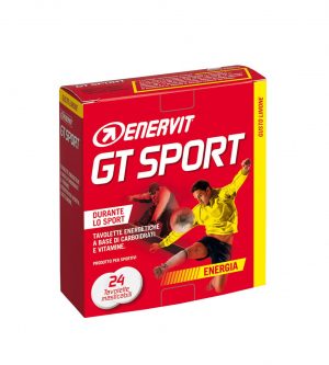 Enervit GT Sport 24 Tavolette Masticabili - Integratore di Carboidrati e Vitamine