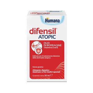 Difensil Atopic Humana - Olio di Borragine Vitamina D ed E 30 ml