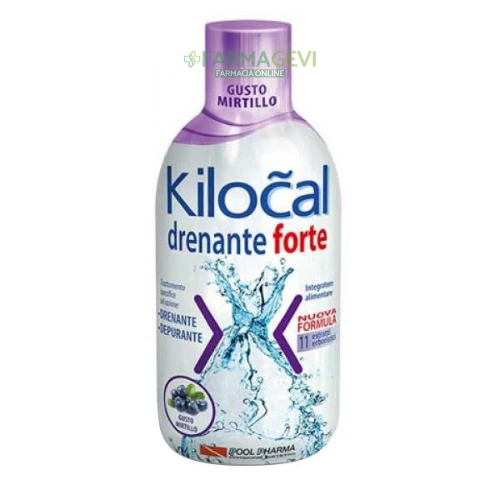 Kilocal Drenante Forte Mirtillo 500 ml – Bottiglia Drenante