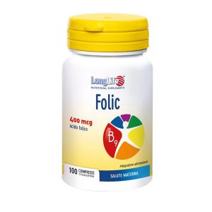 Longlife Folic 400 mcg 100 Compresse - Integratore di Acido Folico