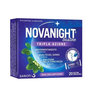 Novanight 20 Bustine Tripla Azione - Melatonina per Dormire