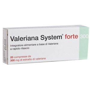 Valeriana System Forte 300 mg 20 Compresse - Integratore di Valeriana