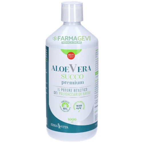 Aloe Vera Succo Premium Erba Vita 1000ml – Depurazione dell'Organismo