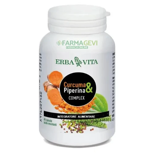 Qui possiamo trovare il prodotto Curcuma & Piperina Complex Erba Vita 60 Capsule per il Senso di Fame
