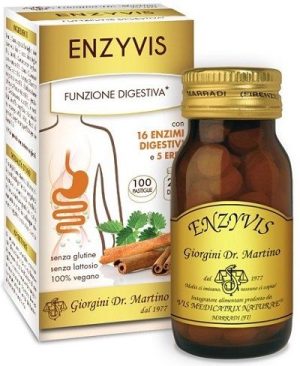 Enzyvis Dr. Giorgini 100 Pastiglie - Integratore di Erbe ed Enzimi Digestivi