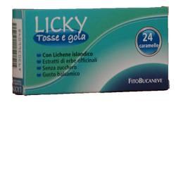 Licky 24 Caramelle Adulti per Tosse e Gola Arrossata Senza Zucchero
