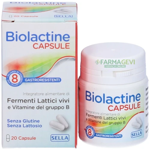 Biolactine Fermenti + Vitamine 20 Capsule - Fermenti Lattici Vivi