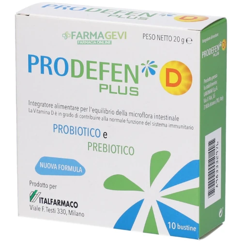 Prodefen D Plus 10 Bustine – Integratore Probiotico e Prebiotico
