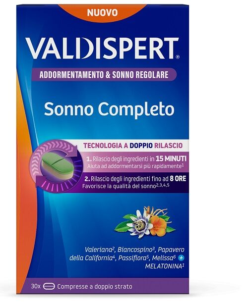 Valdispert Sonno Completo 30 Compresse - Integratore per un Sonno Regolare
