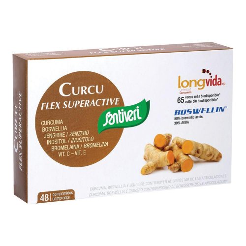 Curcu Flex Superactive 48 Compresse - Integratore di Curcuma e Boswellia