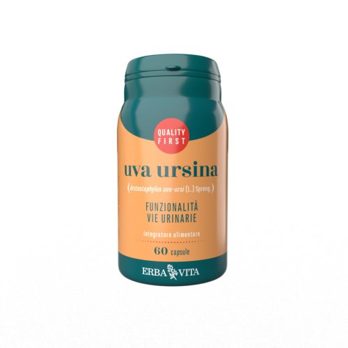 Uva Ursina Erba Vita 60 Capsule - Integratore Drenante per Vie Urinarie