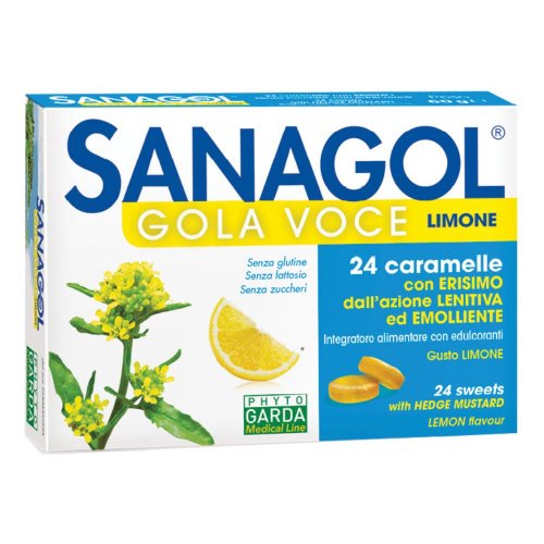 Sanagol Gola Voce Limone Senza Zucchero 24 Caramelle