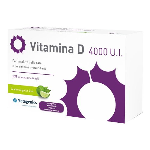 Vitamina D 4000 U.I. Metagenics 84-168 Compresse Masticabili