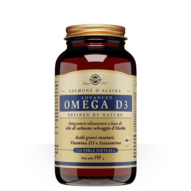 Advanced Omega D3 Solgar - Integratore per Funzione Cardiaca 120 Perle