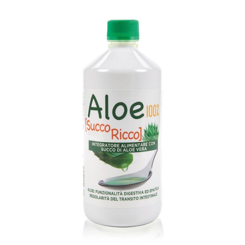 Aloe 100% Succo Ricco 1 Litri - Integratore per Funzione Digestiva