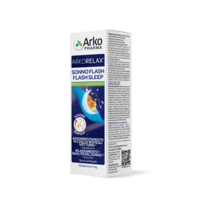 Arkorelax Sonno Flash 20 ml - Spray Sublinguale per Favorire il Sonno
