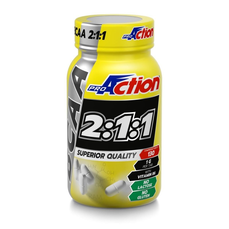 ProAction BCAA 2:1:1 130 Compresse - Integratore di Aminoacidi Ramificati