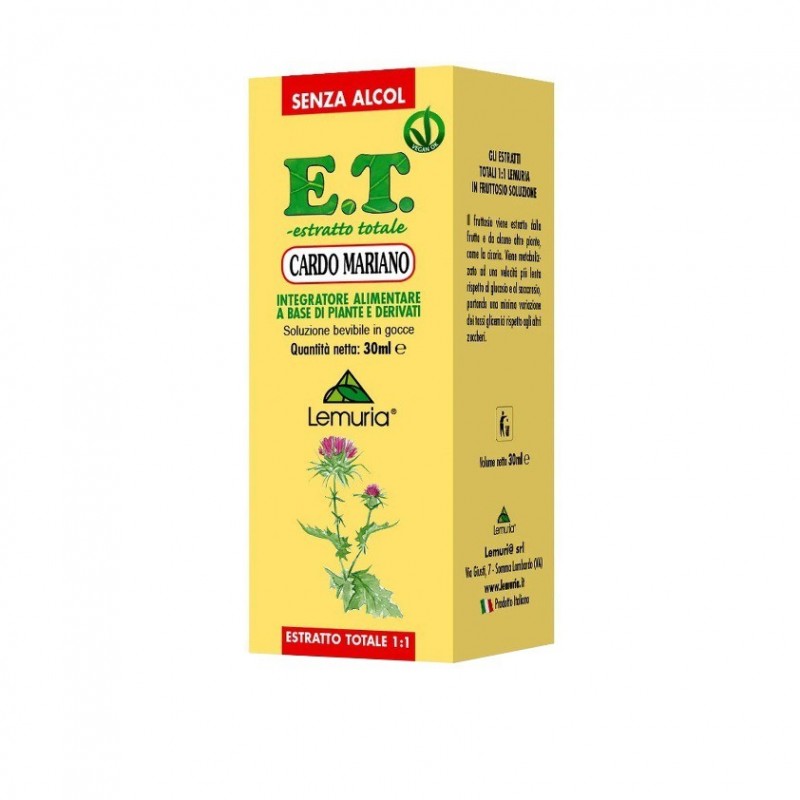E.T. Cardo Mariano Lemuria Estratto Totale 30 ml - Integratore per Funzionalità Epatica