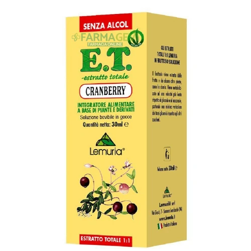 Cranberry Estratto Totale 30 ml – Integratore per le Vie Urinarie