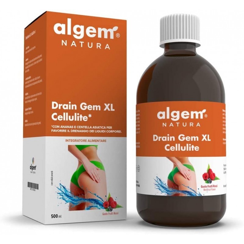 Drain Gem XL Cellulite Frutti Rossi 500 ml - Integratore Drenante