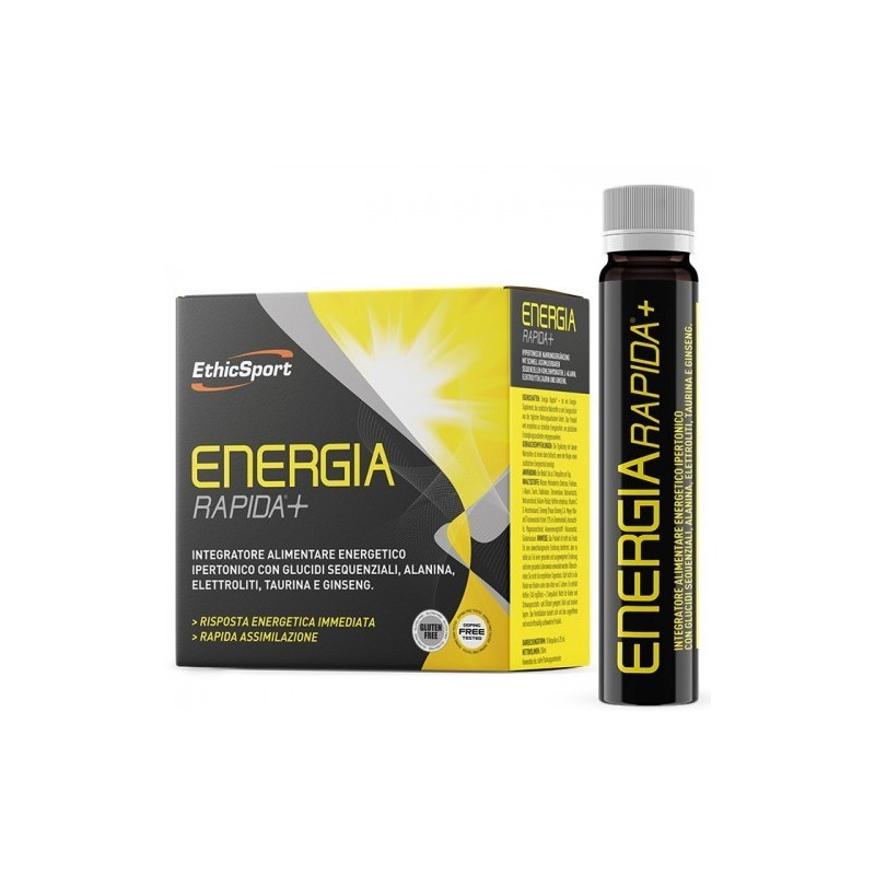 EthicSport Energia Rapida+ 10 Flaconcini - Integratore per Sportivi