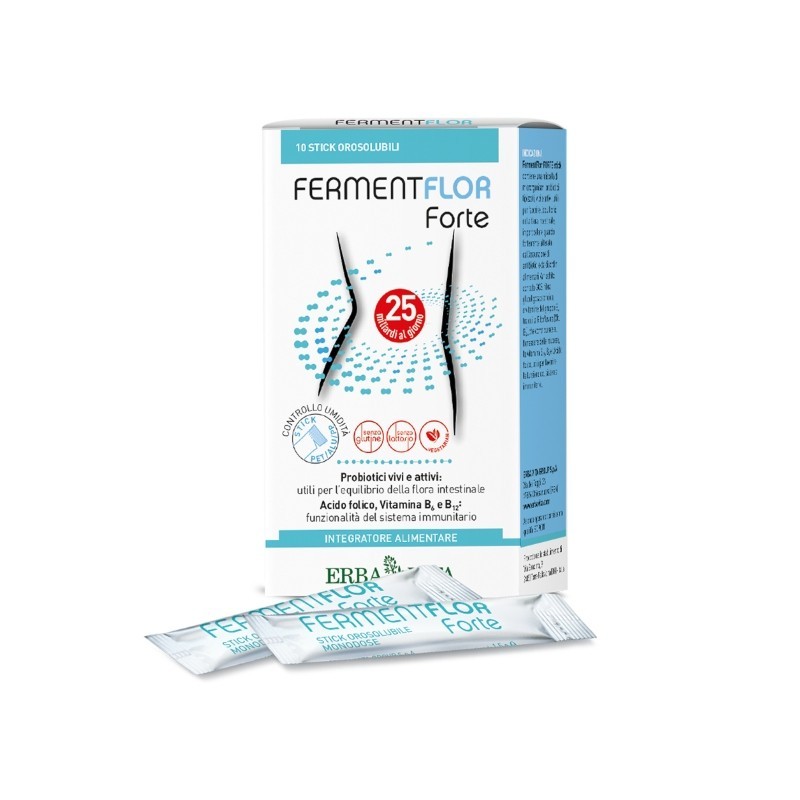 Fermentflor Forte 10 Stick Erba Vita - Integratore per Benessere Intestinale