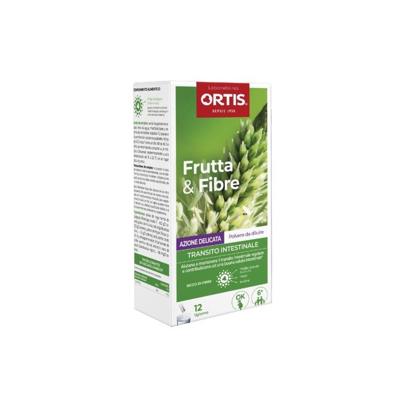 Frutta & Fibre 12 Bustine Ortis Azione Delicata per Transito Intestinale