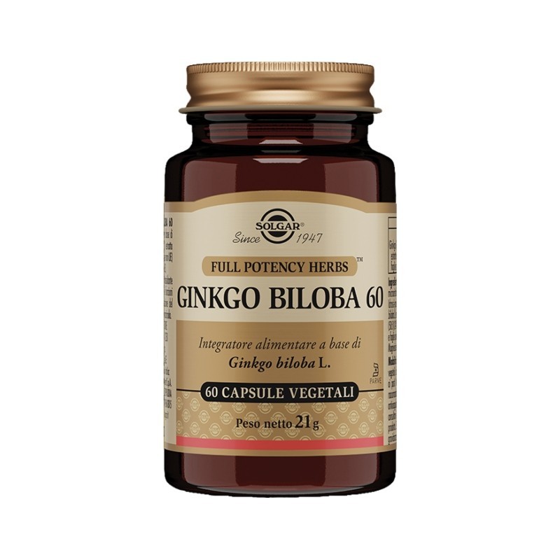 Ginkgo Biloba 60 Solgar 60 Capsule - Integratore Antiossidante