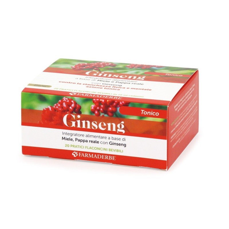 Ginseng Maximum Plus Farmaderbe 20 Flaconcini da 10 ml - Integratore per il Tono dell'Energia