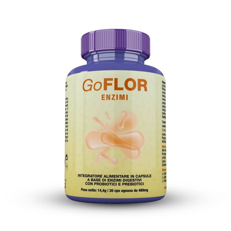 Goflor Enzimi 30 Capsule - Integratore di Enzimi Digestivi