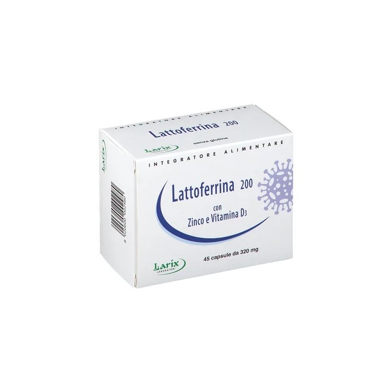Larix Lattoferrina 200 con Zinco e Vitamina D3 45 Capsule - Integratore Immunostimolante