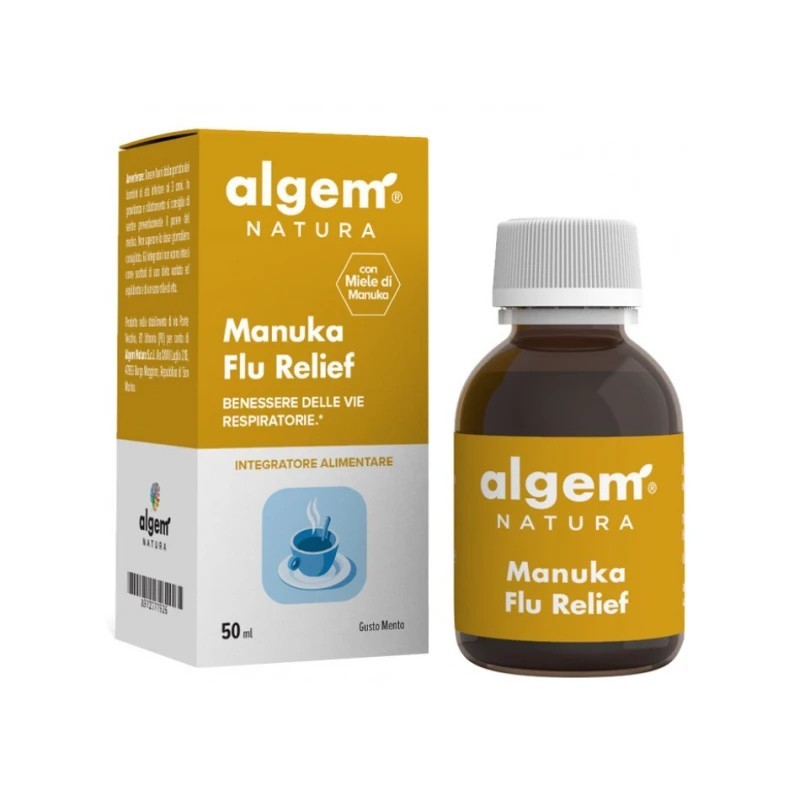 Manuka Flu Relief Algem Natura 50 ml - Integratore per Vie Respiratorie