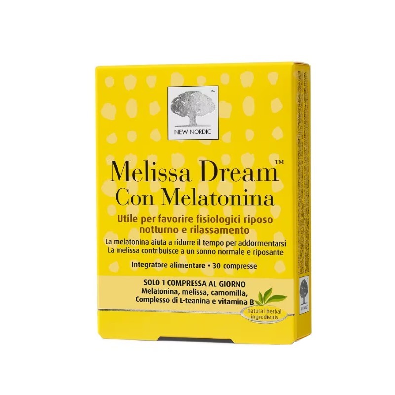 Melissa Dream con Melatonina 30 Compresse - Integratore per il Sonno