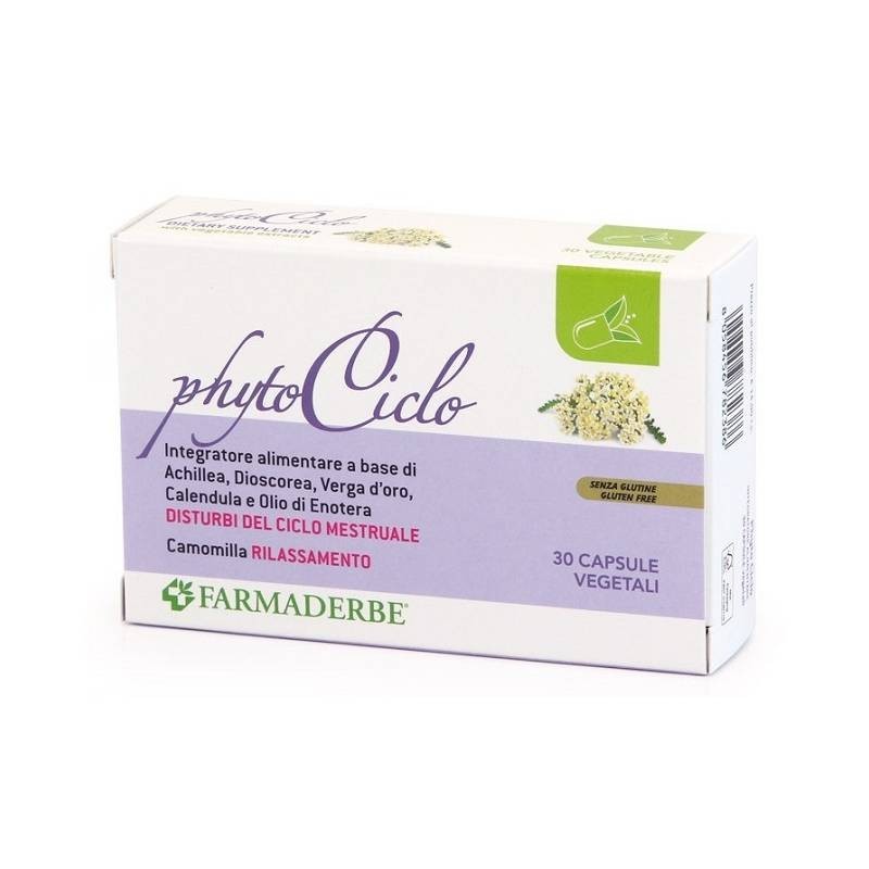 Phyto Ciclo Farmaderbe 30 Capsule - Integratore per Ciclo Mestruale