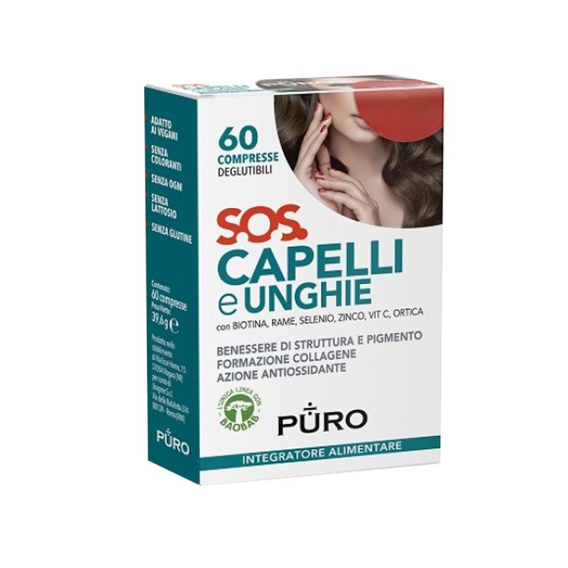Puro S.O.S. Capelli e Unghie 60 Compresse - Integratore per Capelli