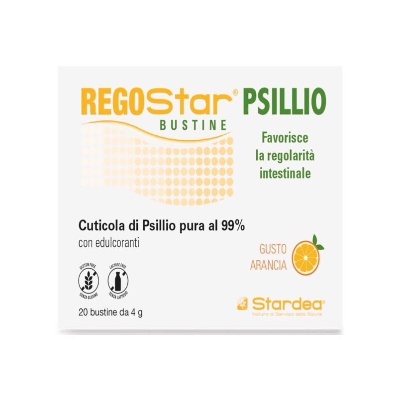 Regostar Psillio 20 Bustine - Integratore per Regolarità Intestinale