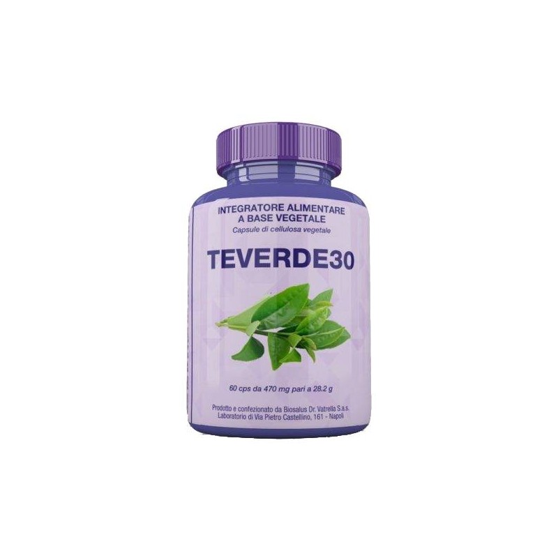 Teverde30 60 Capsule - Integratore Antiossidante a Base di Tè Verde