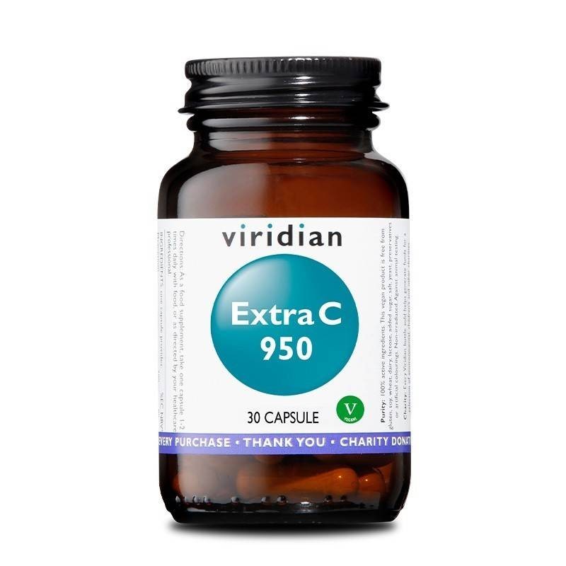 Viridian Extra C 950 30 Capsule - Integratore a Base di Vitamina C