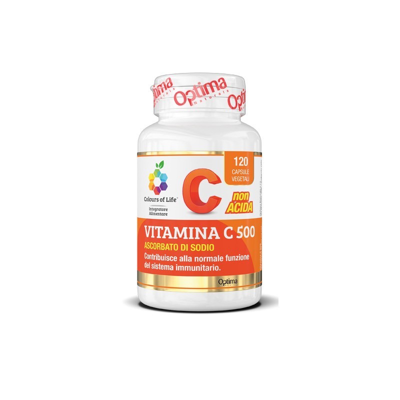 Optima Naturals Vitamina C 500 mg - Integratore per Sistema Immunitario 120 Capsule
