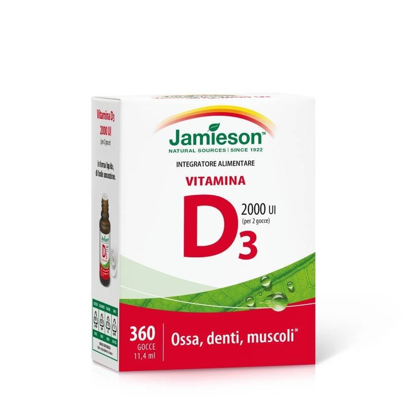 Vitamina D3 Jamieson 1000 UI - Integratore per le Ossa 11,4 ml