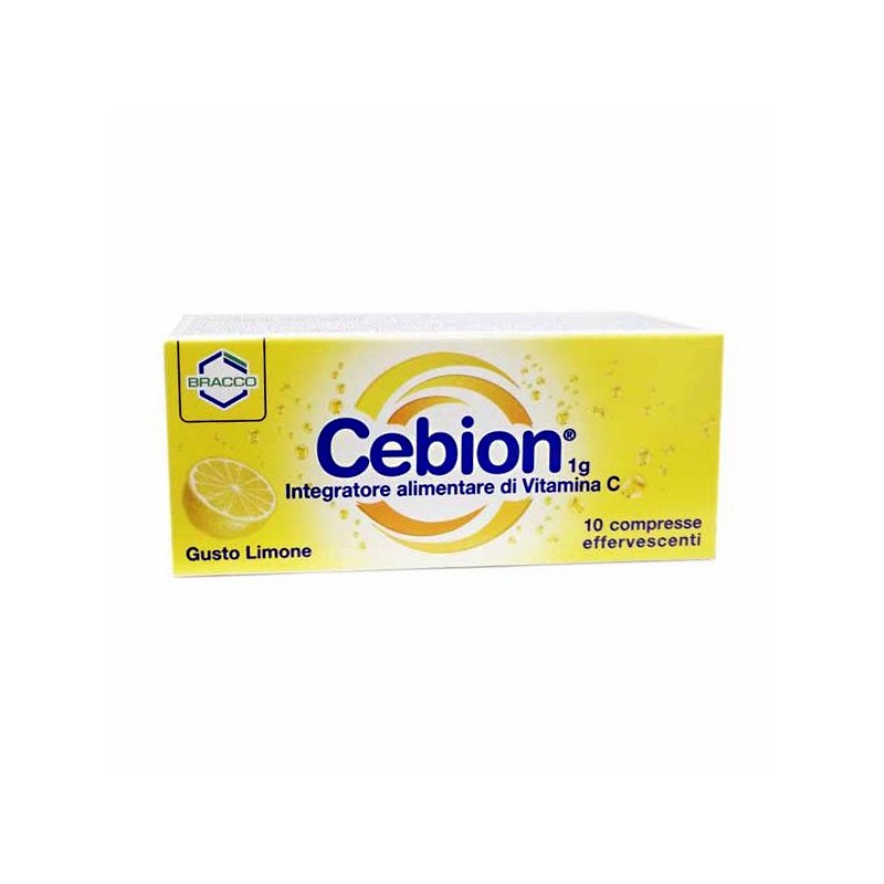 Cebion Effervescente Limone 10 Compresse 1000 mg- Integratore di Vitamina C