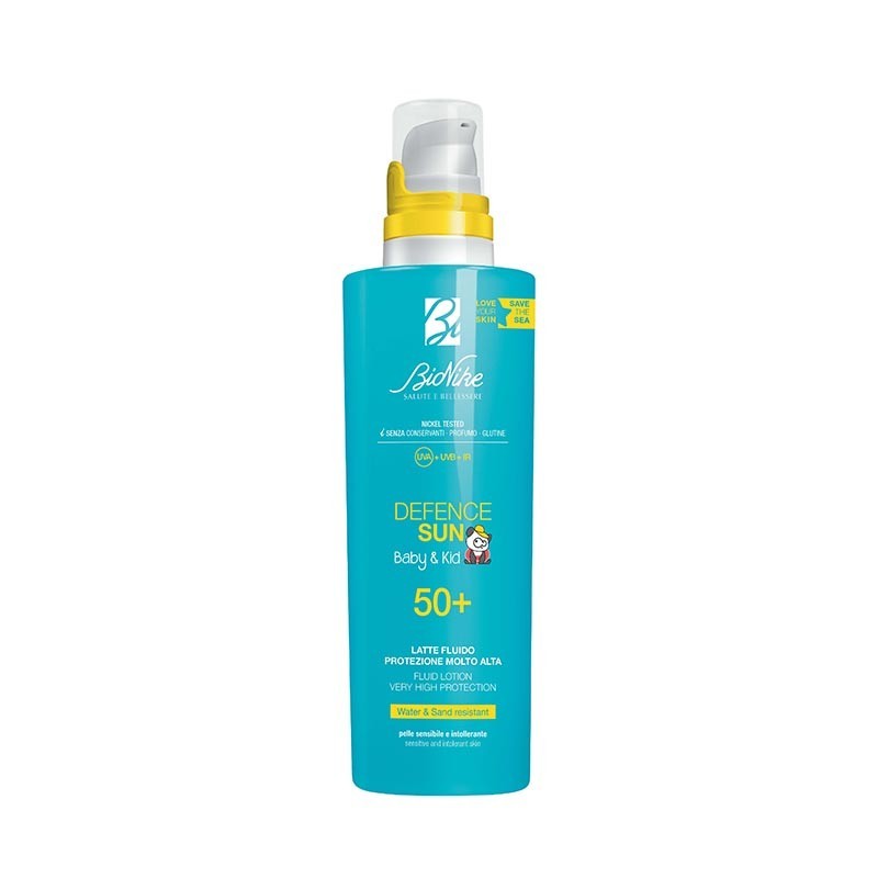 Defence Sun baby & Kid SPF50+ Latte fluido a protezione solare molto alta 200 Ml