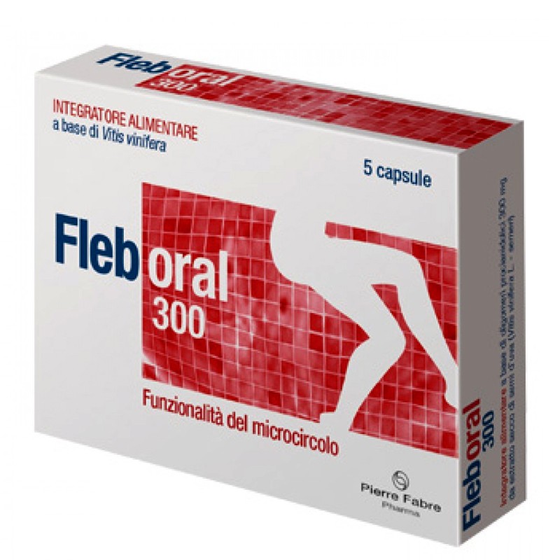 Fleboral 300 5 Capsule - Integratore per Fragilità Capillare ed Emorroidi