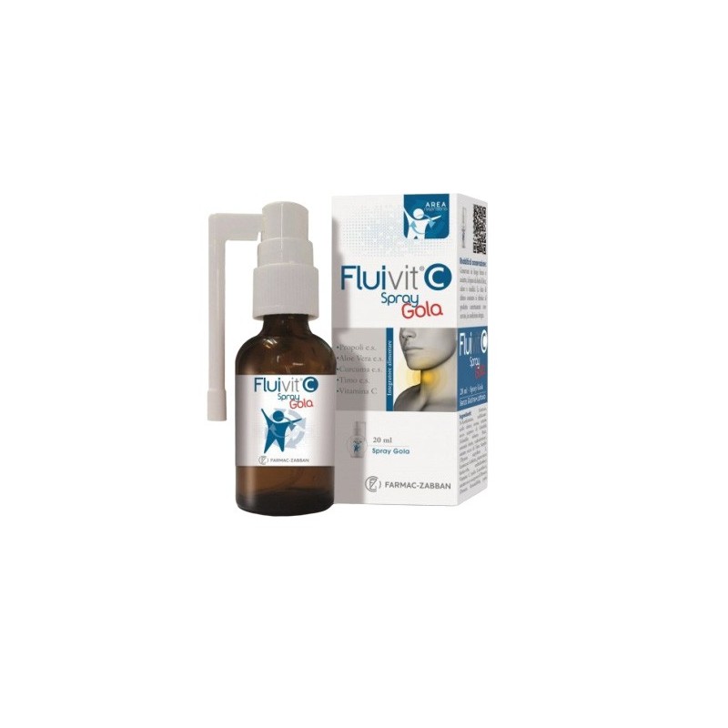 Fluivit C Gola Spray 20 ml - Integratore alimentare per il benessere della gola