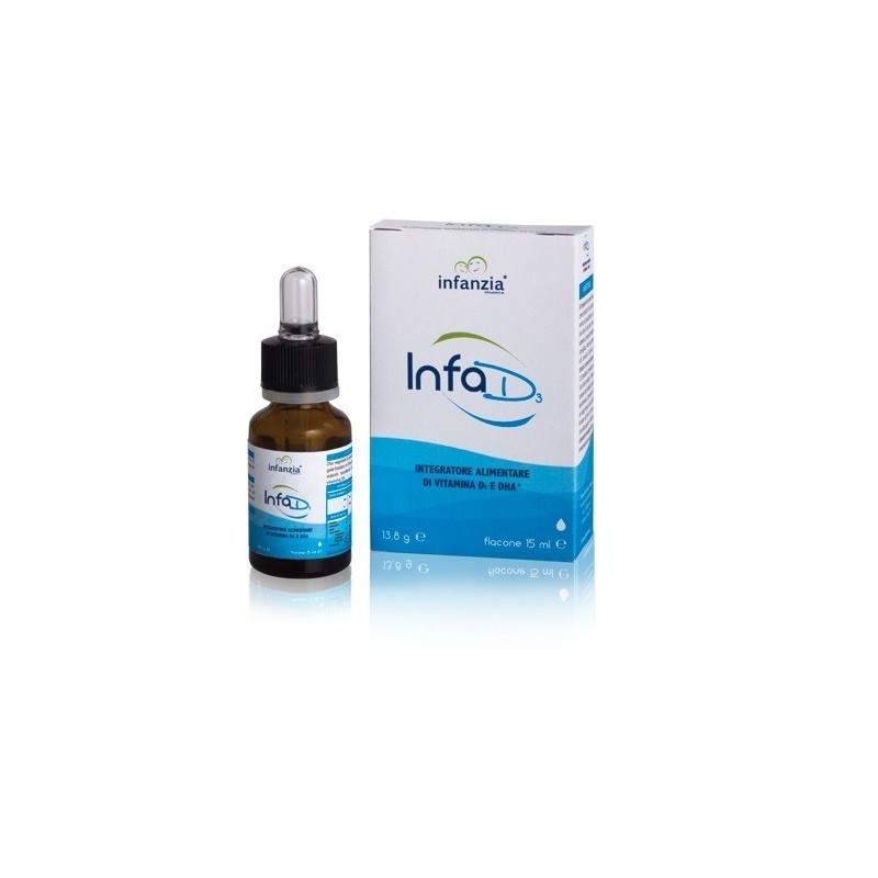 InfaD3 Gocce 15 ml - Integratore di Vitamina D3 e DHA