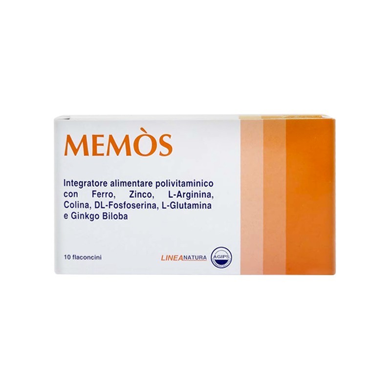 Memòs 10 Flaconcini - Integratore per Funzione Cerebrale, Memoria e Concentrazione
