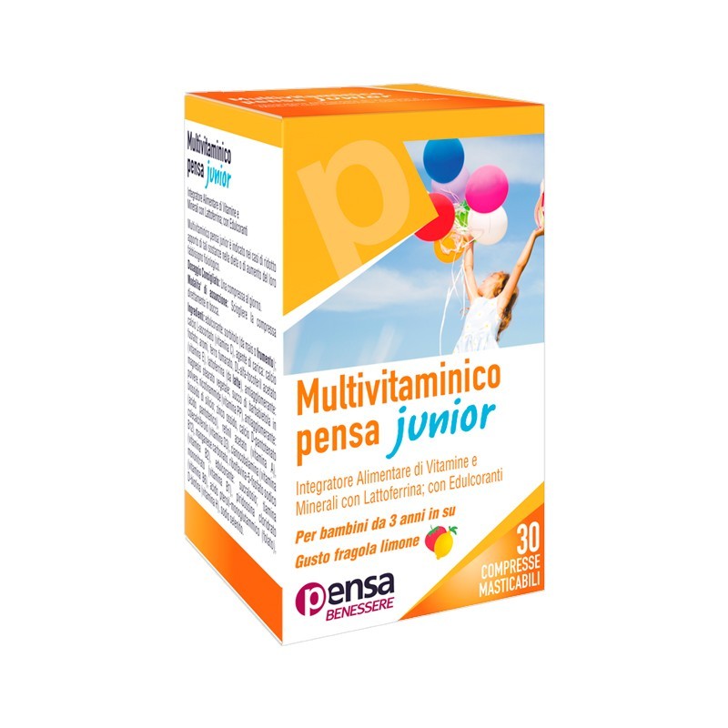 Multivitaminico Pensa Junior 30 Compresse -Vitamine, Minerali e Lattoferrina