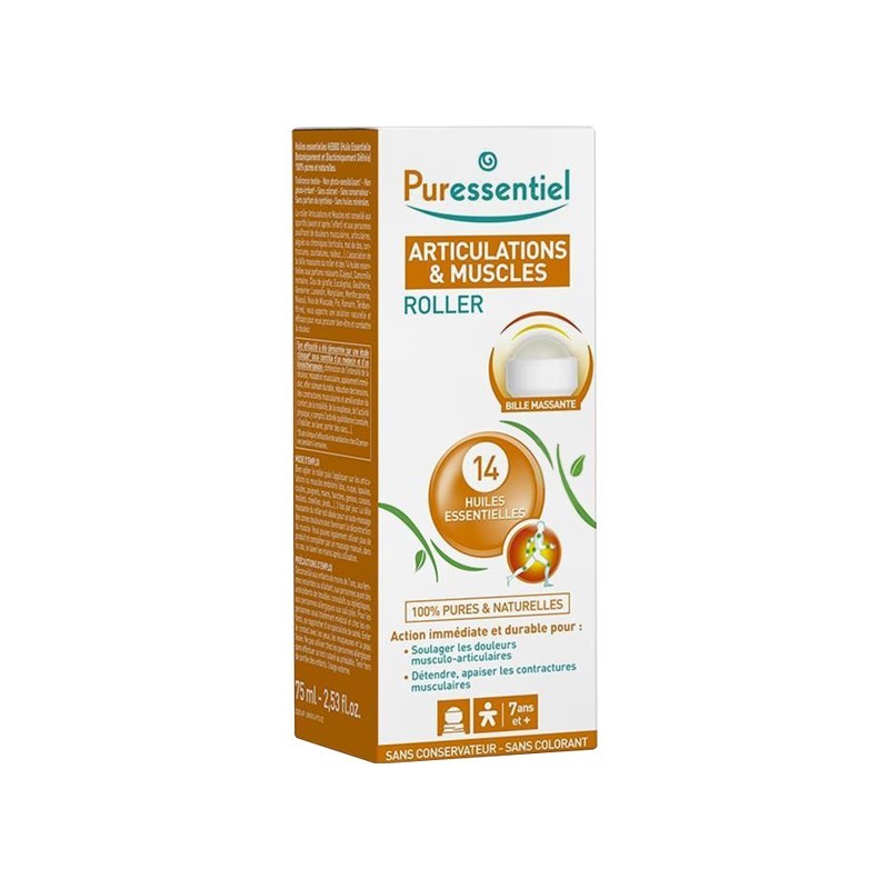 Puressentiel Roller Articolazioni e Muscoli 14 Oli Essenziali 75 ml