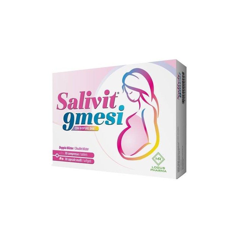 Salivit 9 Mesi 30 Compresse + 30 Capsule - Integratore per Gravidanza